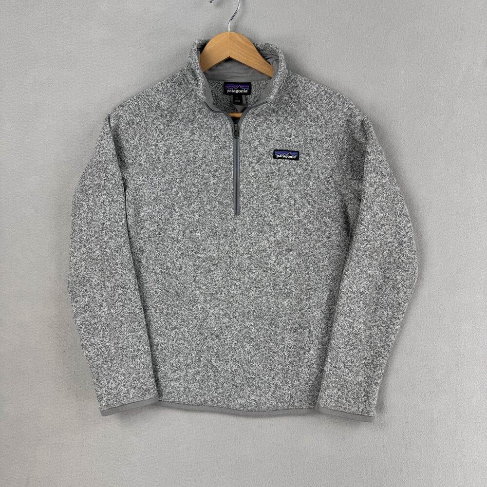 Patagonia Better Sweater Womens Large Gray Fleece 1/4 Zip Pullover Outdoor